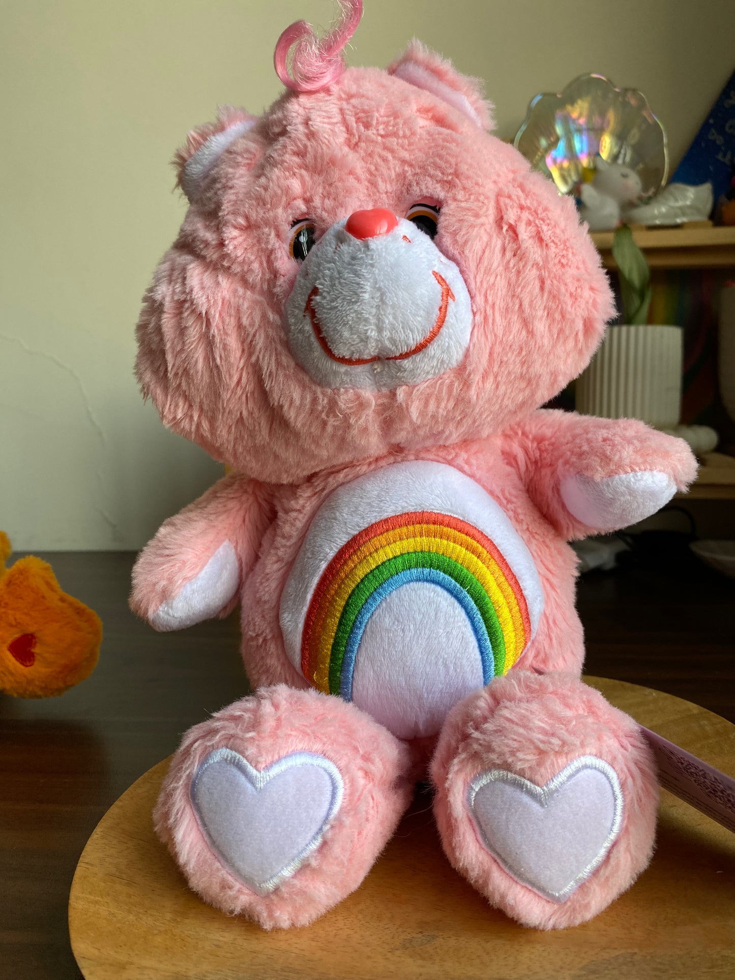 Care Bears Cheer Bear Plush – Soft Pink Rainbow Teddy Toy