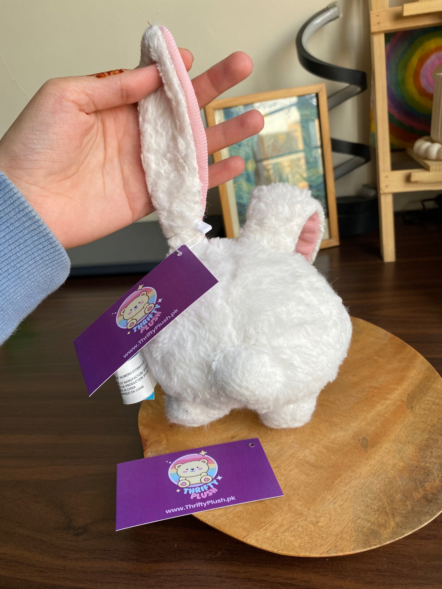 White Mini Cat Plush – Faux Fur Furry Kitty Toy | Cute Collectible – ThriftyPlush.pk