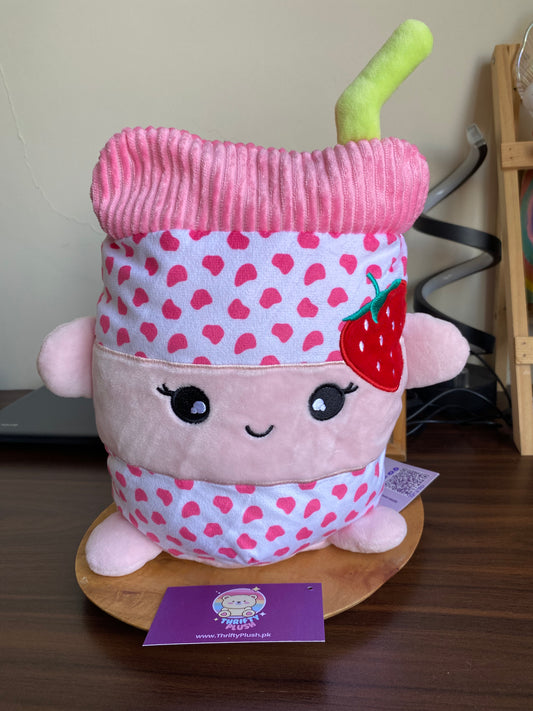 Strawberry Milk Drink Plush Toy – kawai Fruit Drink Stuffed Soft Toy