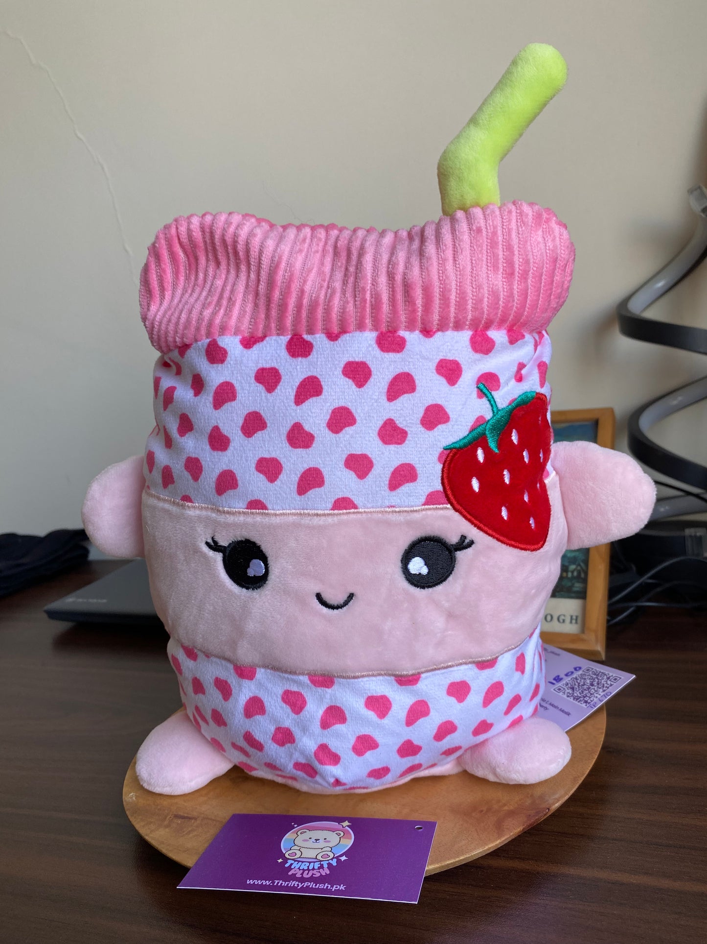Strawberry Milk Drink Plush Toy – kawai Fruit Drink Stuffed Soft Toy
