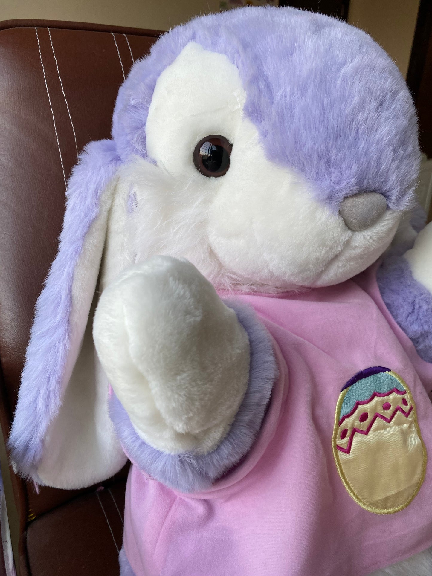Huge Purple Bunny Plush Toy – Giant Soft Stuffed Rabbit for Kids & Adults