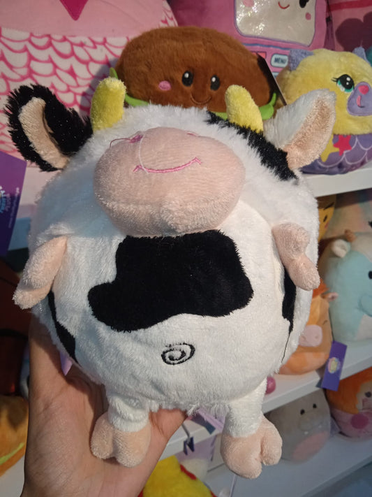 Mini Squishable Black & White Cow plush toy