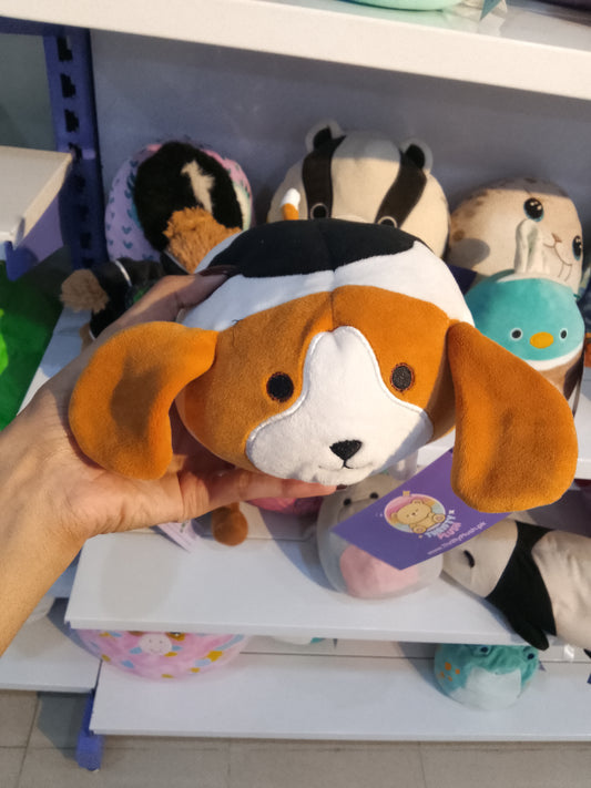Cylindrical, stackable plush toy