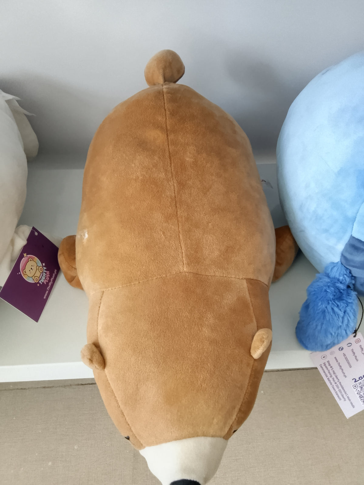 Liv Heart Nemu Nemu "Cookie" the brown bear hugging pillow.