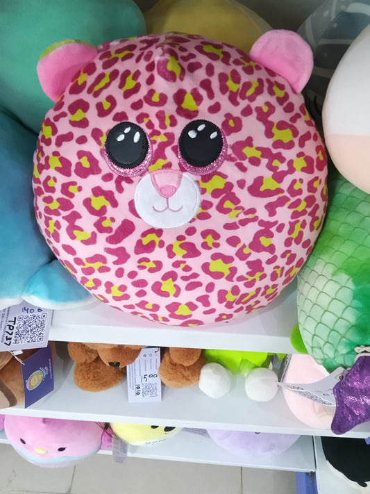 Ty Squish-a-Boos Lainey the Leopard Plush Cushion Pillow.