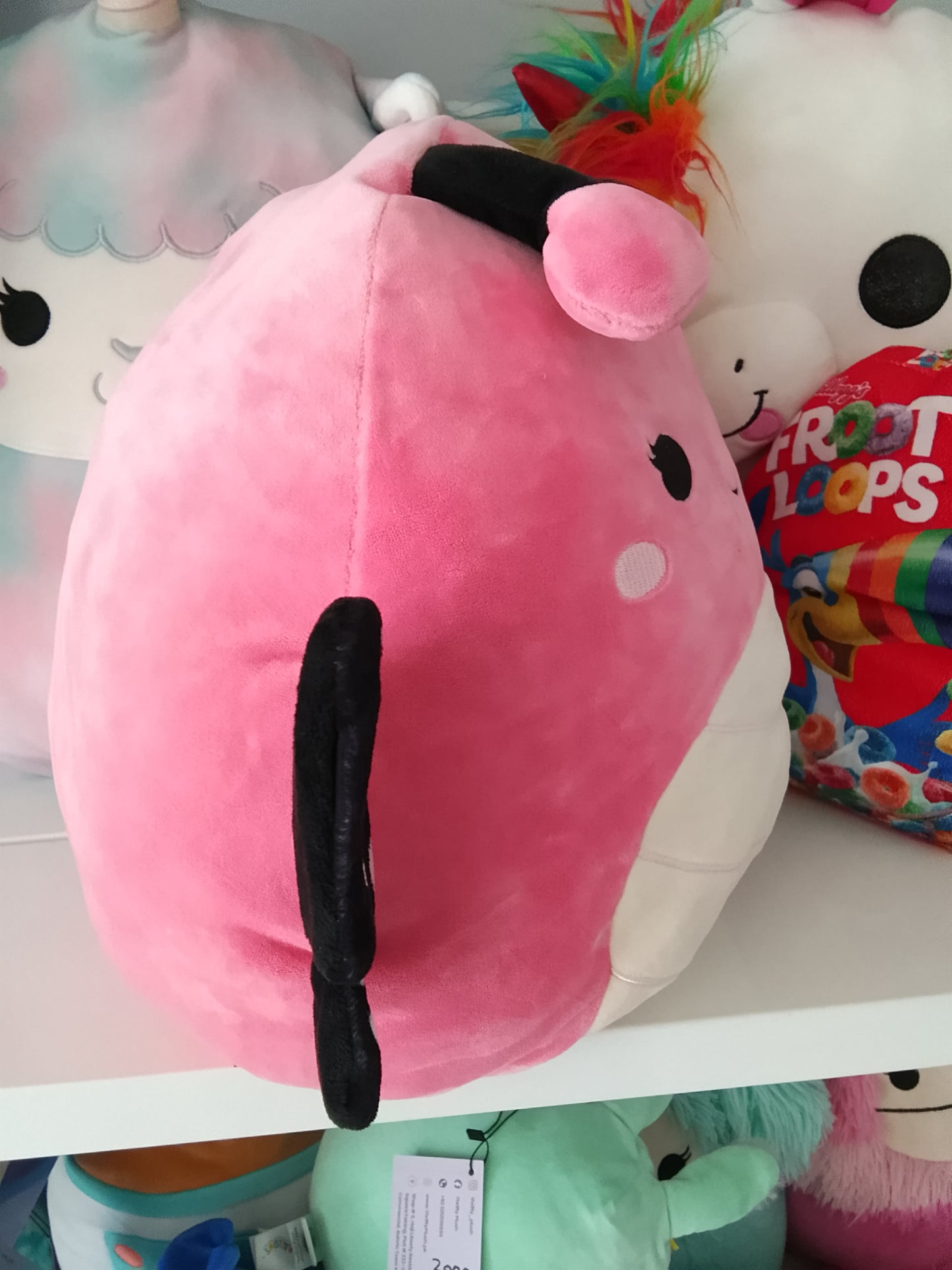 Squishmallows Andreina the Pink Monarch Butterfly plush toy.