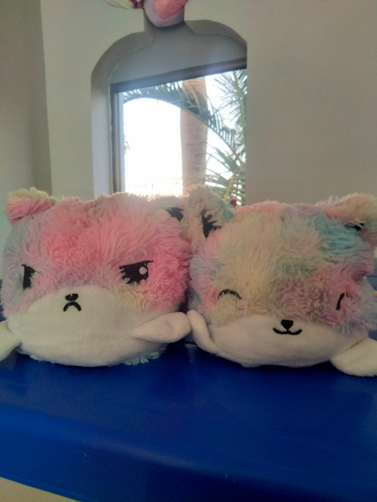 mood rainbow cat plush toy.