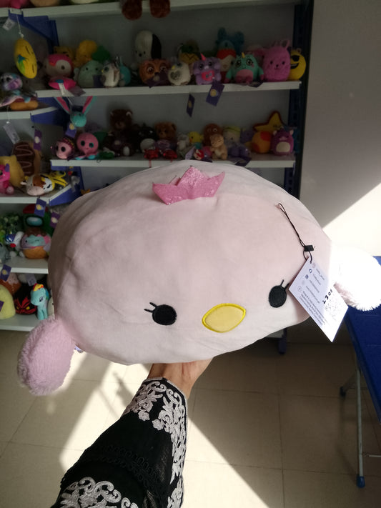 Squishmallows Suneetha the Pink Swan Stackable plush toy.