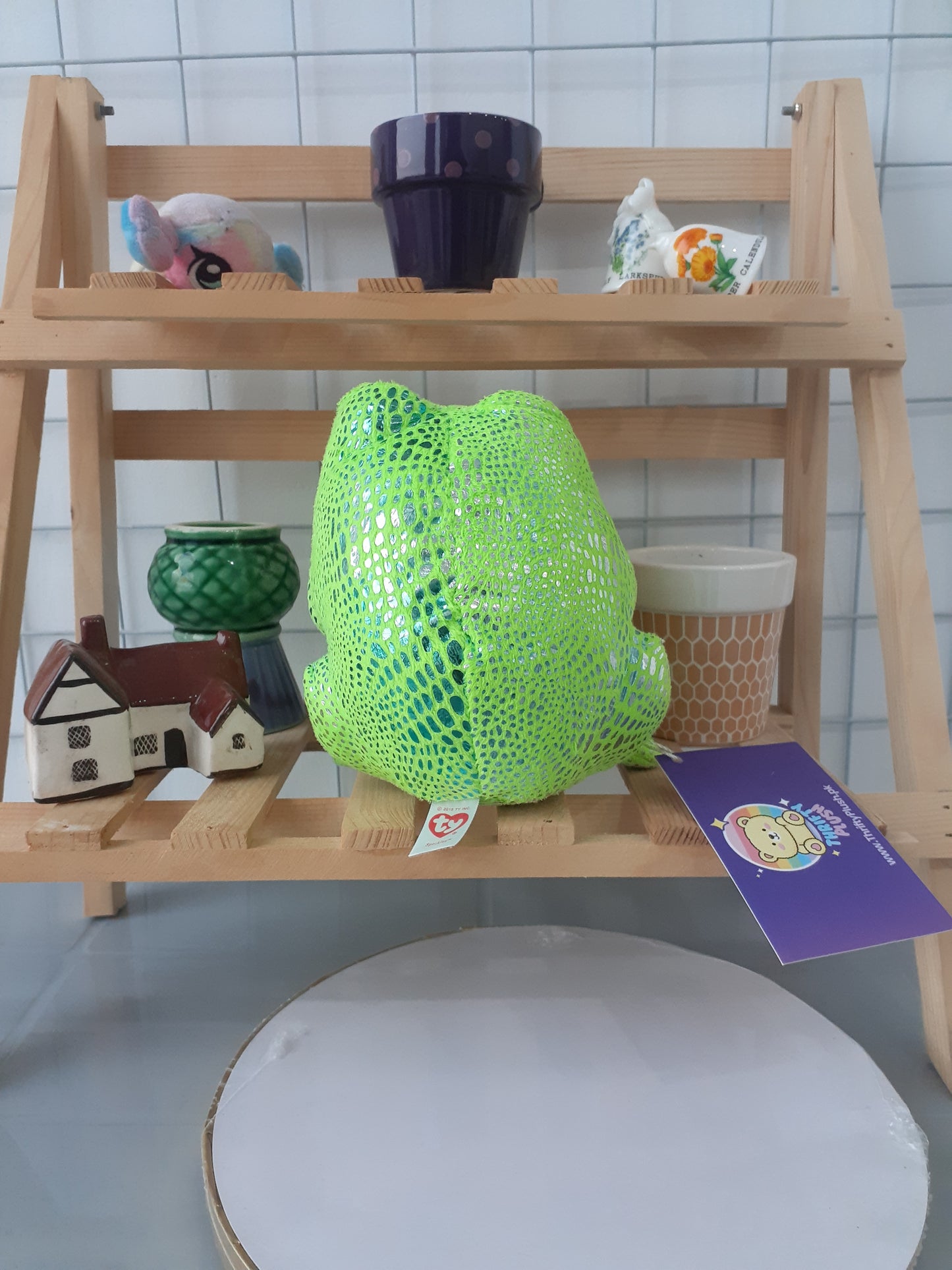 Ty Beanie Boo Named "Speckles" The Frog.