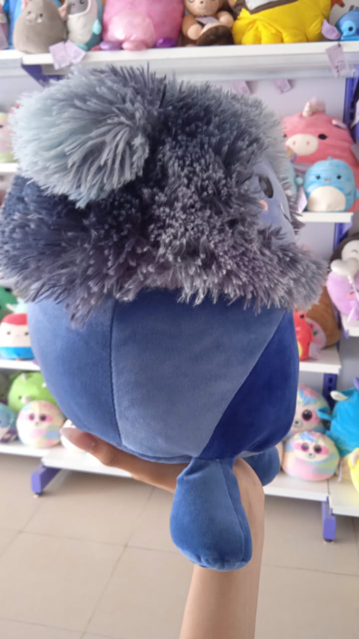 Dani the Navy Blue Bigfoot from the Squishmallows brand.