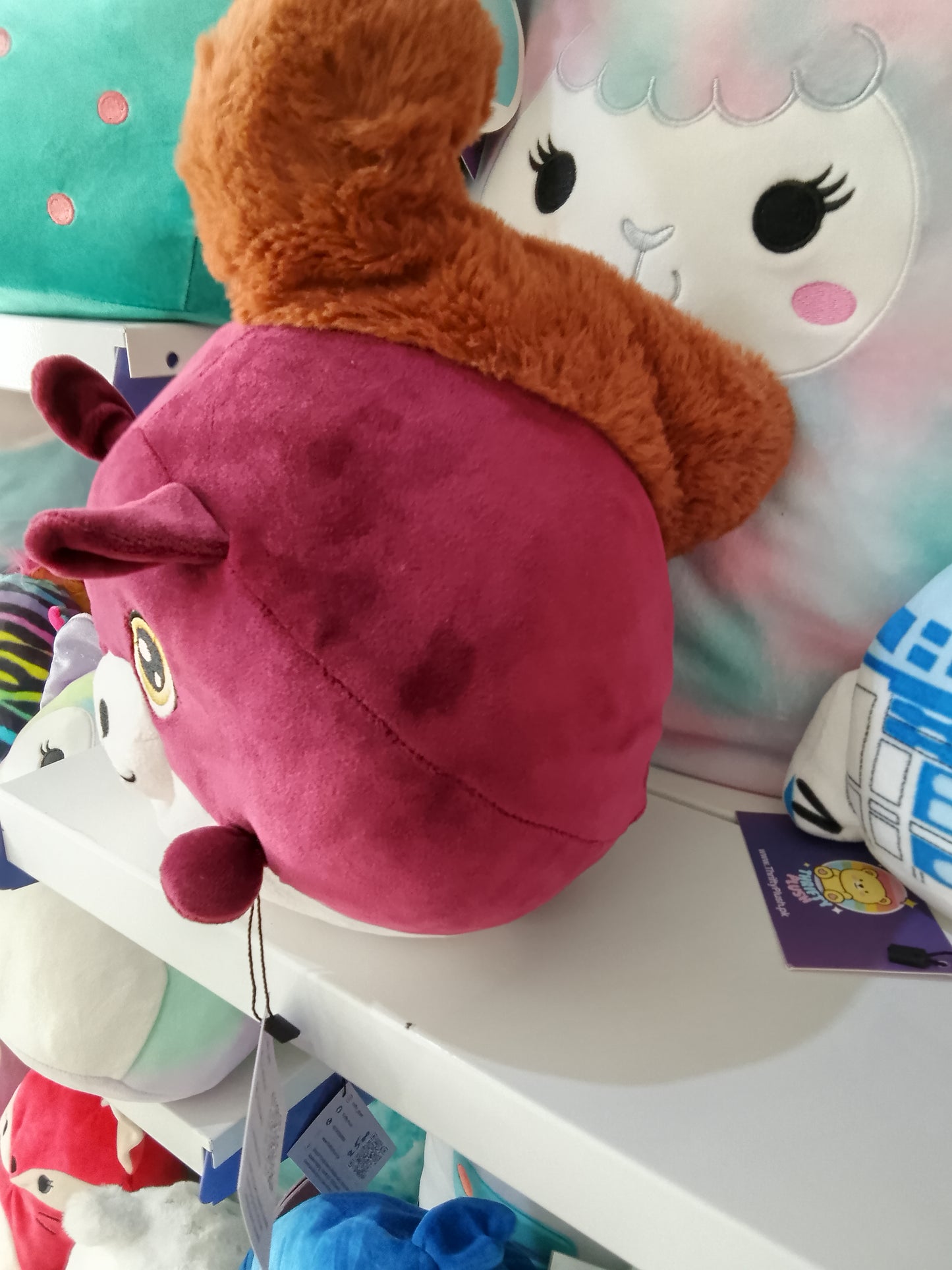 Soft stuffed animal or plush pillow.