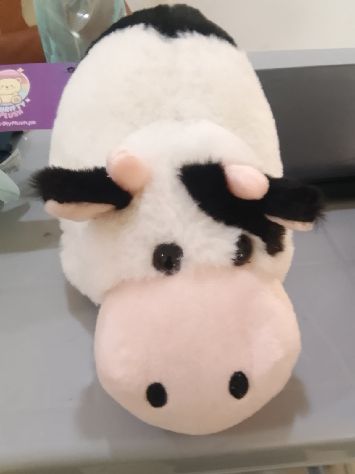 Aurora Spudsters Tutie Cow plush, designed with a rounded, potato-like shape.