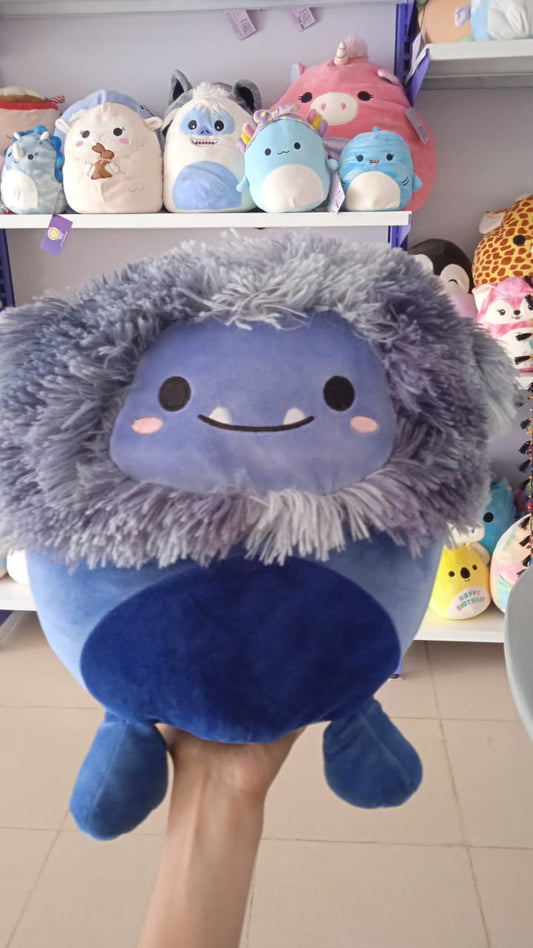 Dani the Navy Blue Bigfoot from the Squishmallows brand.