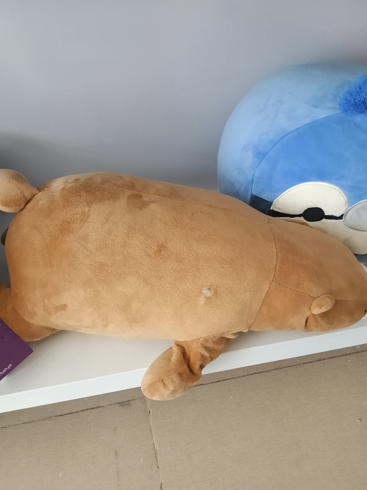 Liv Heart Nemu Nemu "Cookie" the brown bear hugging pillow.
