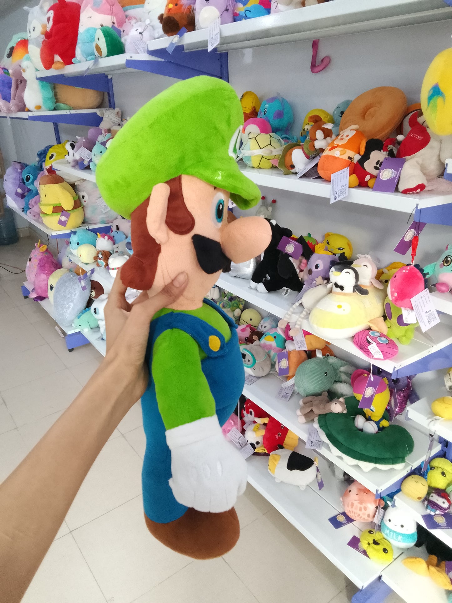 Nintendo Super Mario Luigi plush toy.