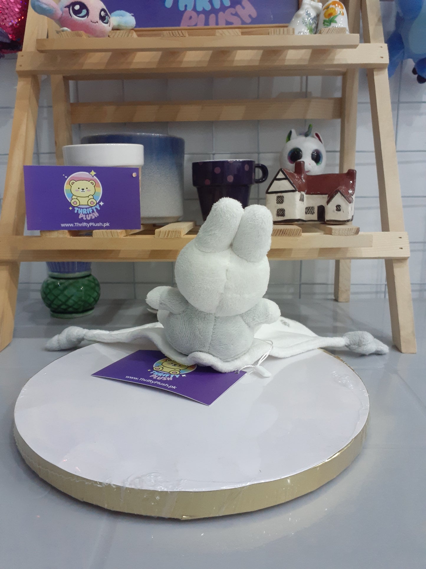 Miffy Blankie Fluffy Blue, A Soft Comfort Blanket Plushie