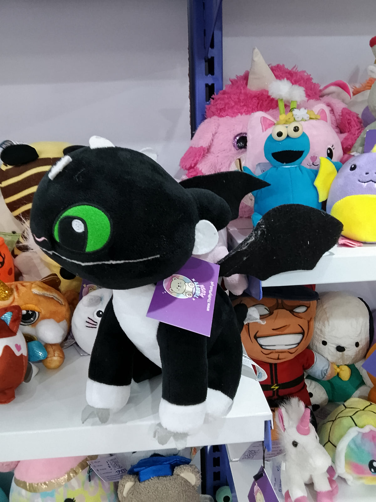 Toothless, the Night Fury dragon from the How to Train Your Dragon franchise plush toy.