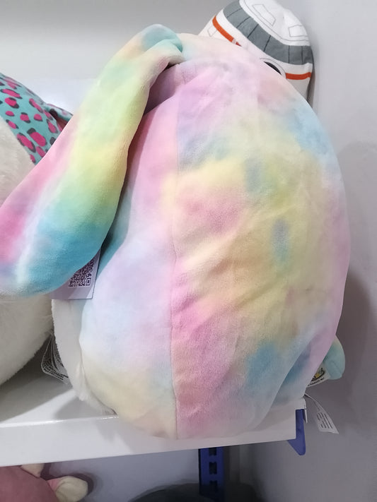 Squishmallows Candy the Rainbow Bunny plush toy.