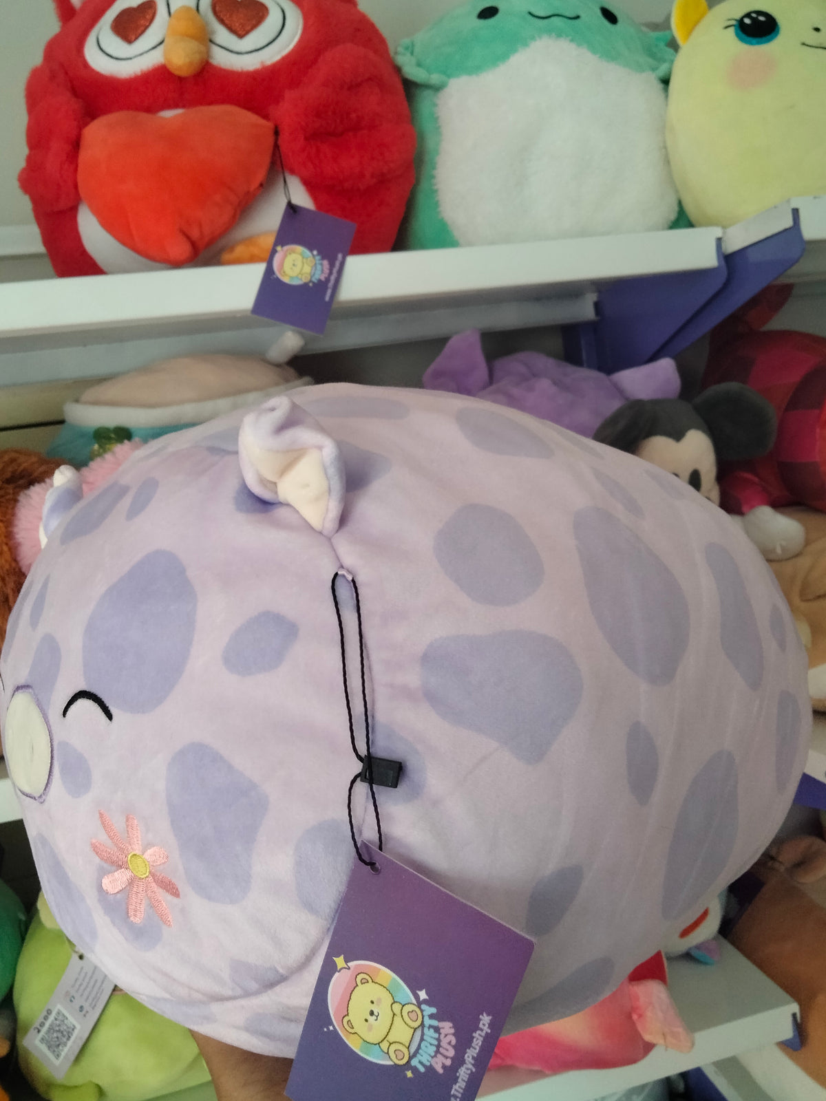 Squishmallows Stackables 12" Pammy the Purple Spotted Pig plush toy