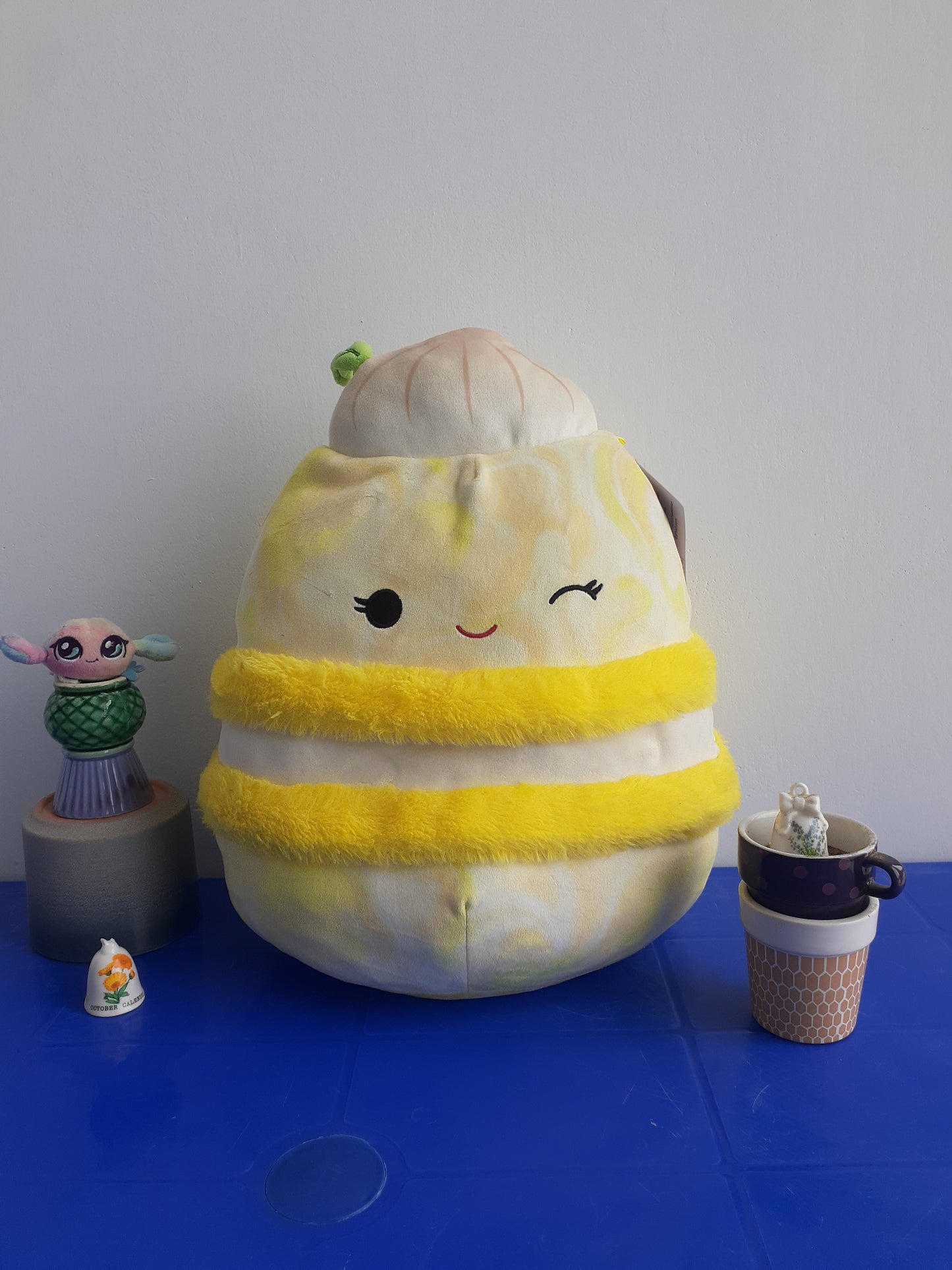 Squishmallows 12-Inch Landry Yellow Meringue Macaron Plushie