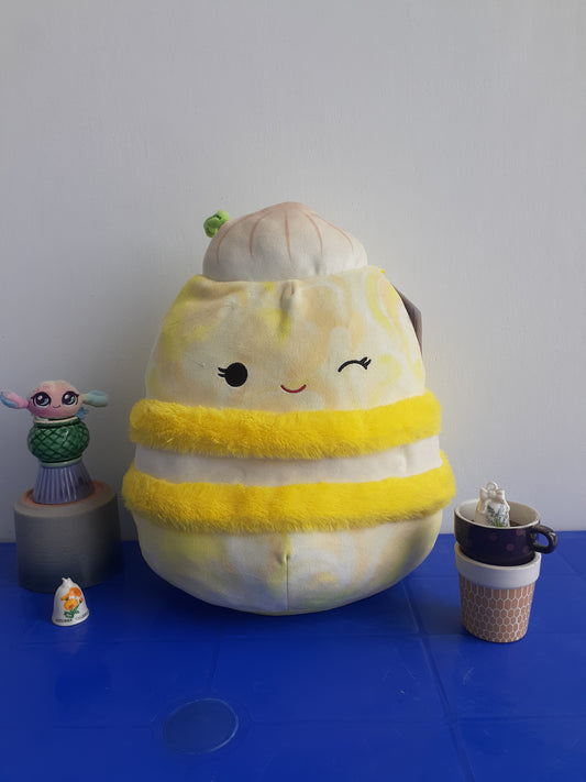 Squishmallows 12-Inch Landry Yellow Meringue Macaron Plushie
