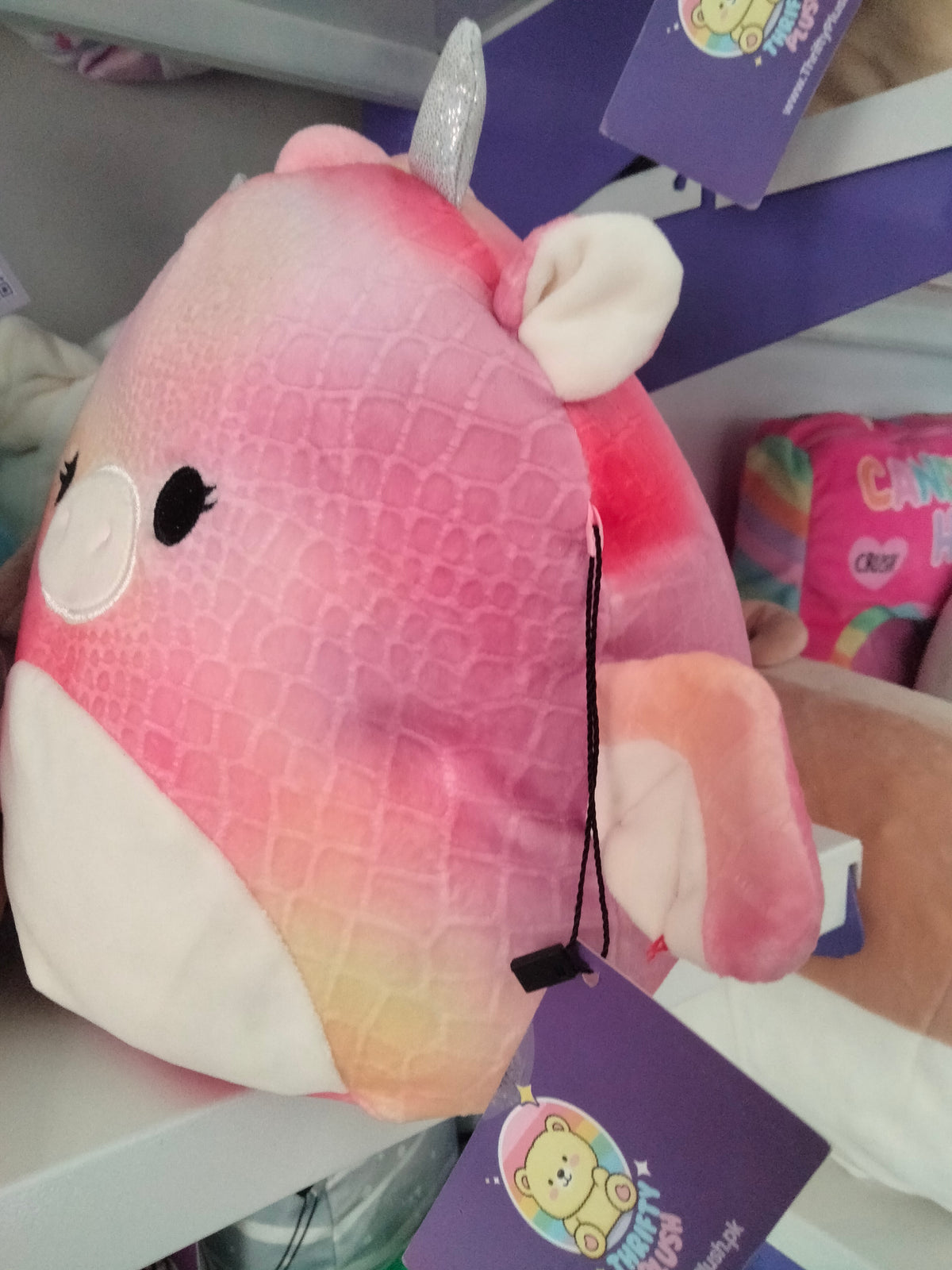Squishmallows Celestina the Dragon plush toy.