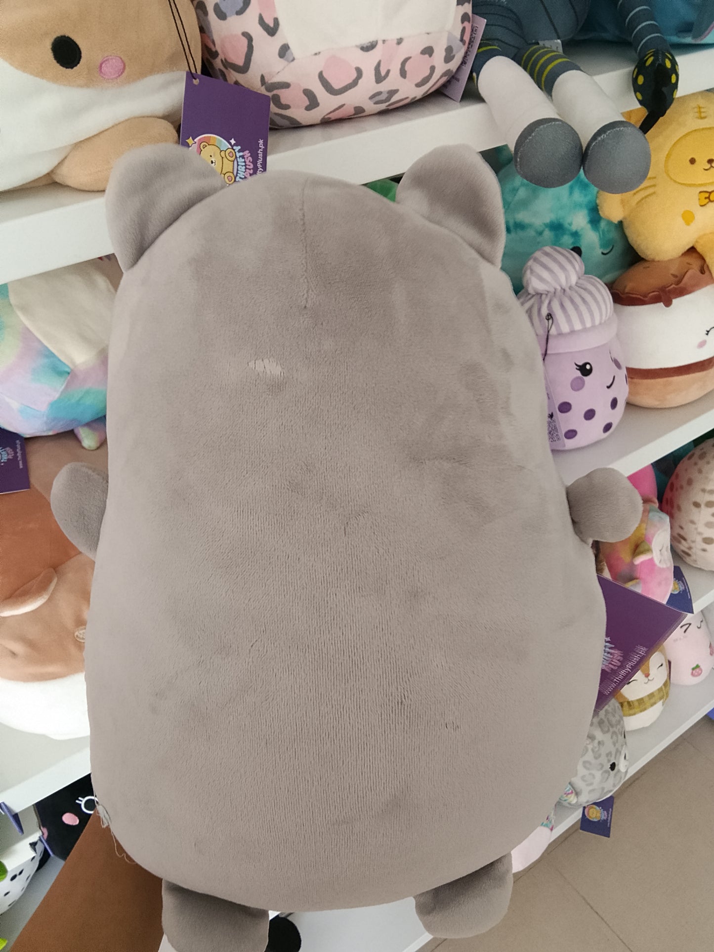 Plush Husky Hug Pillow from Daiso Japan