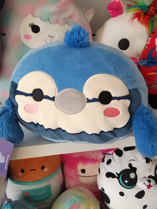 Squishmallows Stackables Babs the Blue Jay stuffed plush.