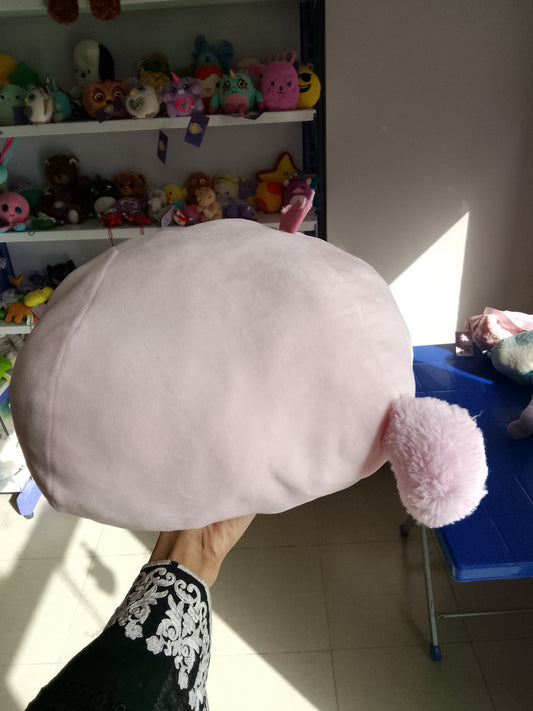 Squishmallows Suneetha the Pink Swan Stackable plush toy.