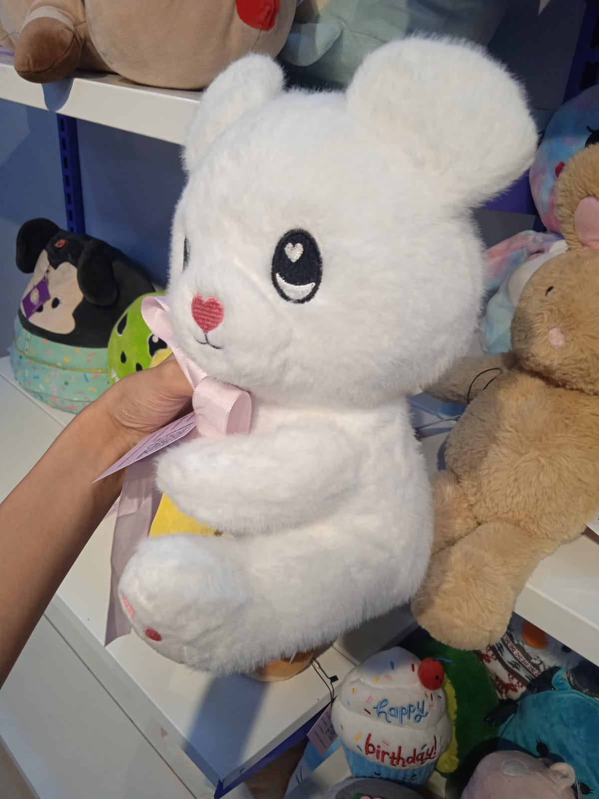 PeekaPets Peek-A-Boo White Bear Plush Toy