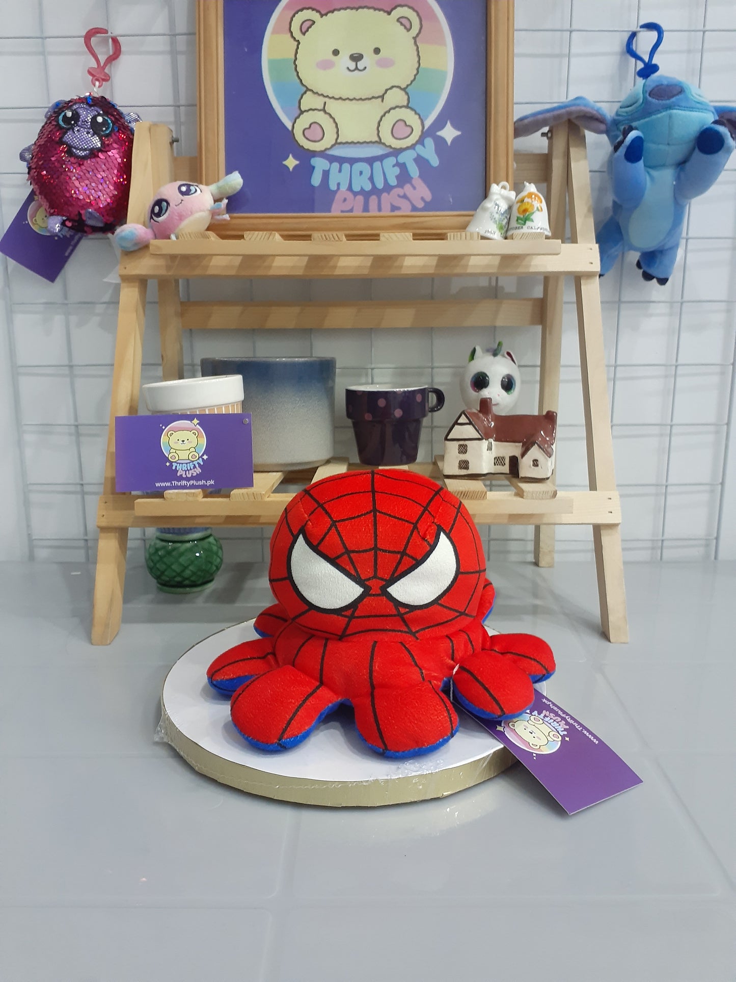 Spiderman Reversible Octopus Plushie