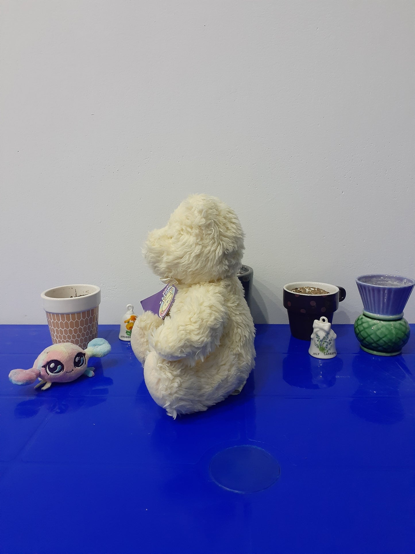 Cuddly Cousins Long Hair Ivory Teddy Bear Plushie