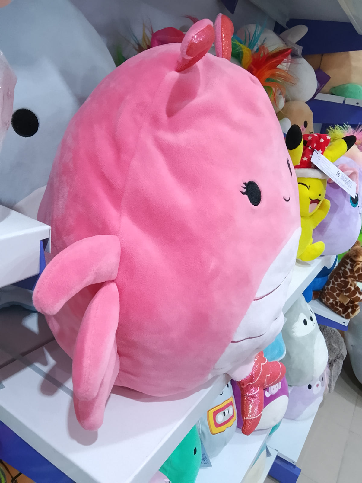 Simone the Shrimp Squishmallow soft plush toy.