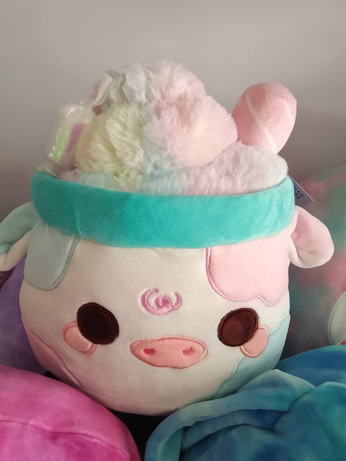 Cuddle Barn Cotton Candy Mooshake scented plush toy,