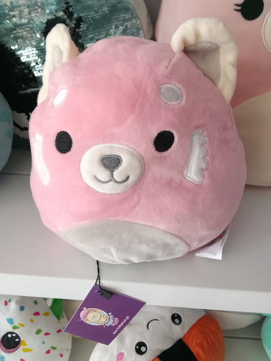 Squishmallows Flip-a-Mallow plush Dohna the Pink Panda and Mischa the Snow Leopard.