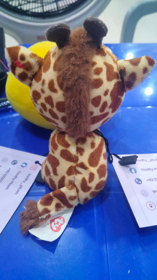 TY Teenie Beanie Boos Twigs the Giraffe plush toy.
