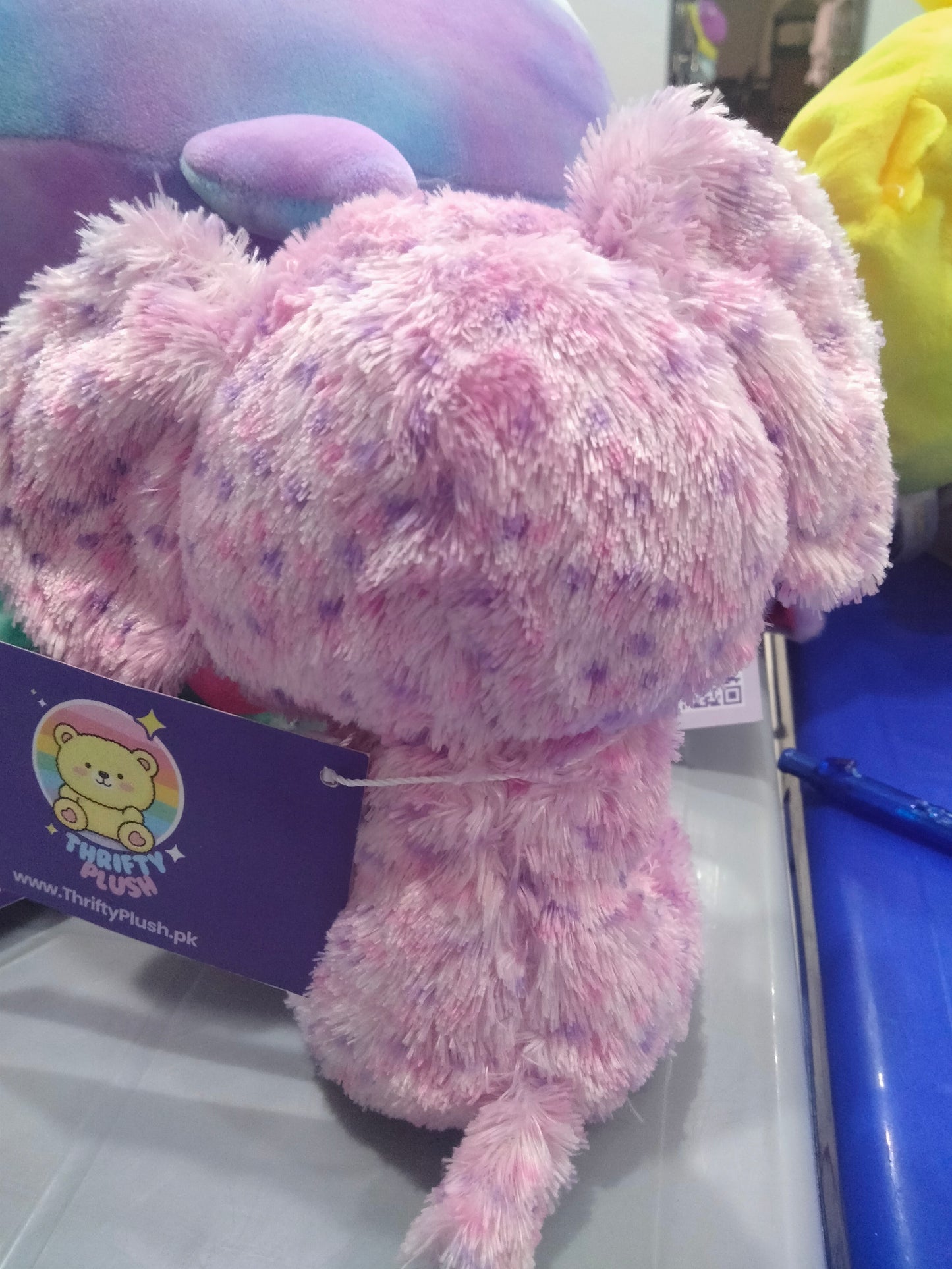 Ty Beanie Boos Eva pink elephant plush toy.