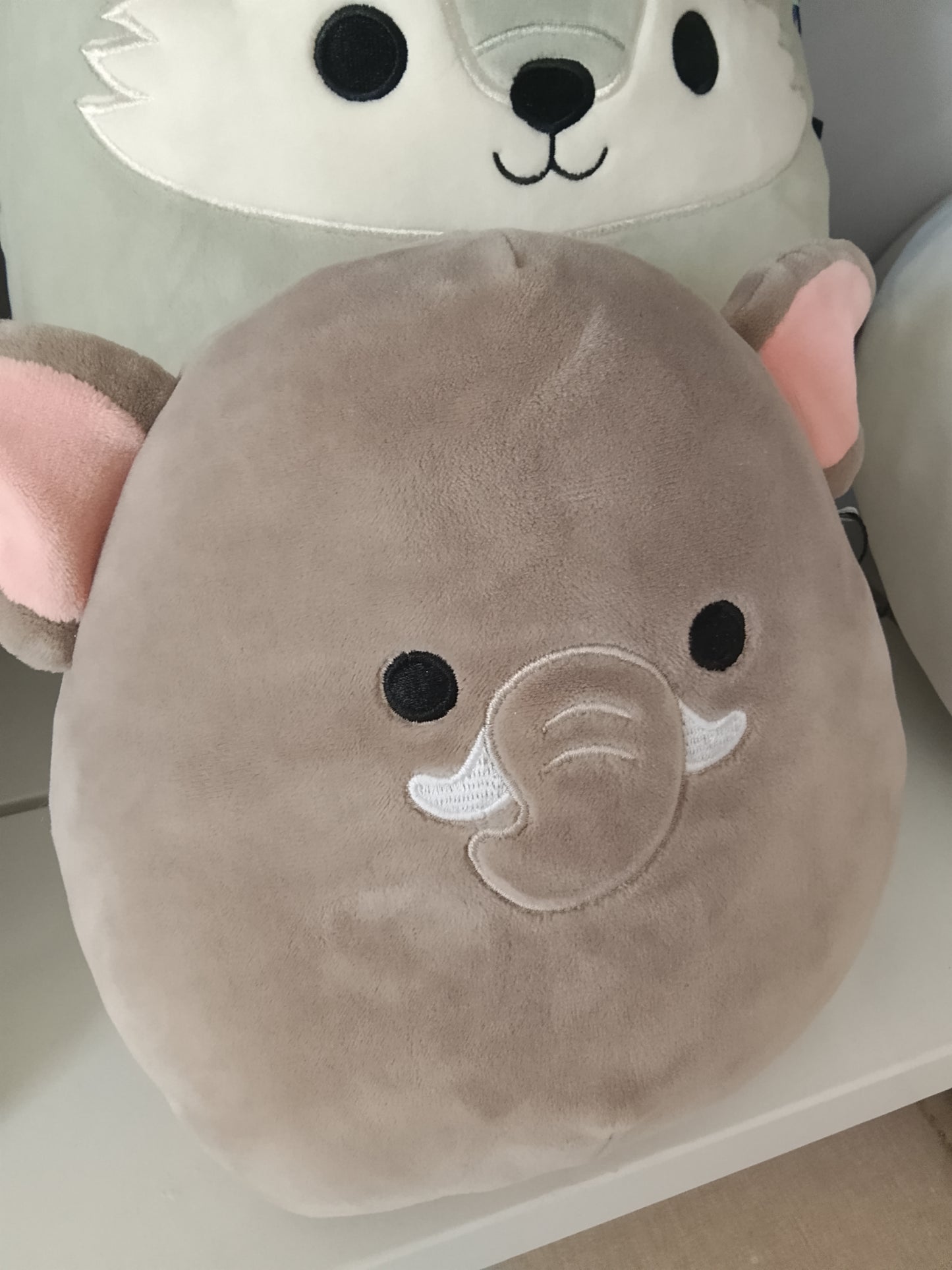 Kellytoy Squishmallows Mila the Elephant plush toy in a grey colorway.