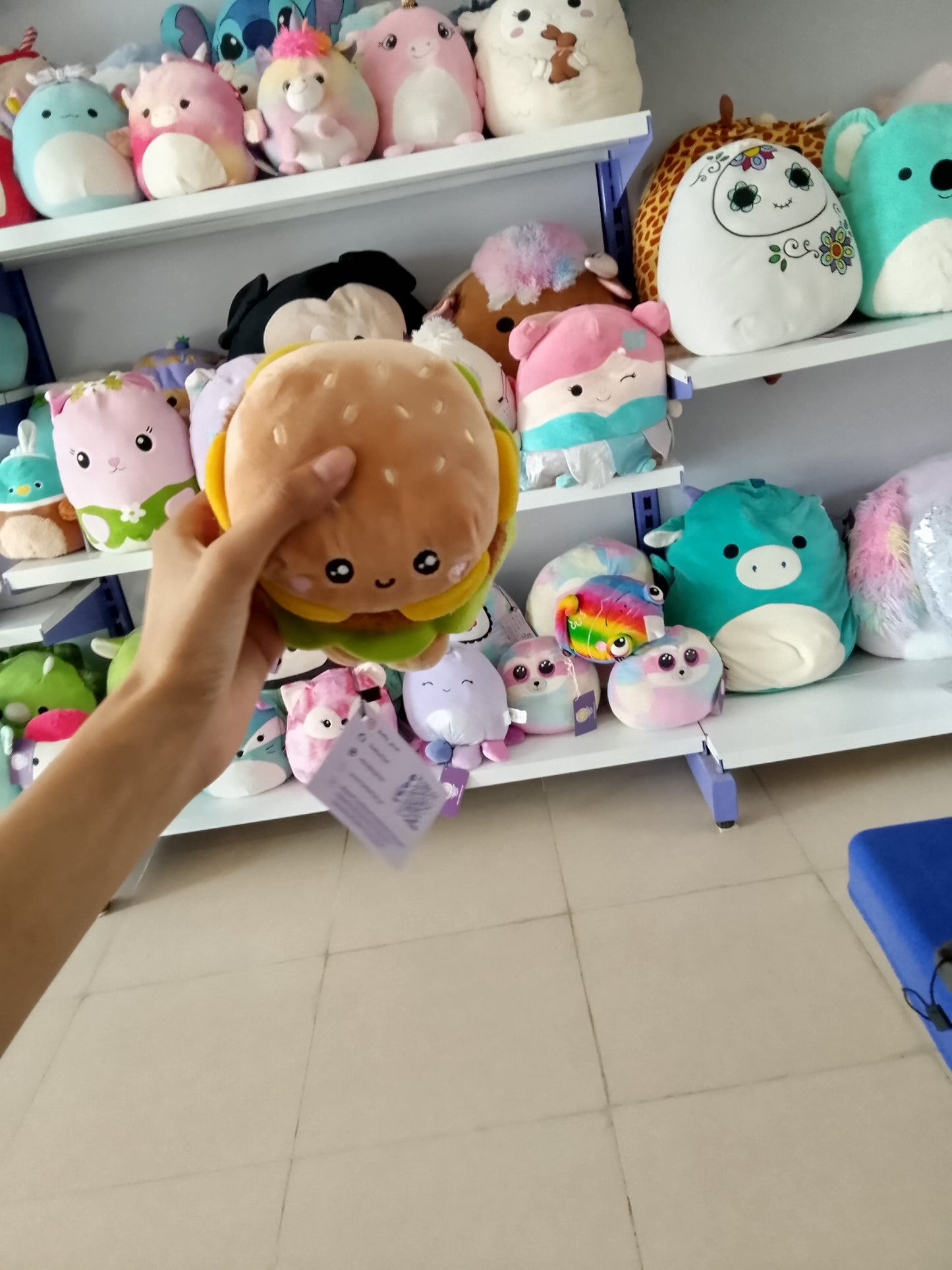 Hamburger themed soft Plush toy.