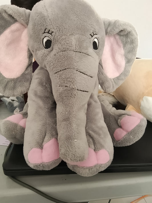 Gray elephant plush toy by Teddy Mountain or Beary Fun Friends.