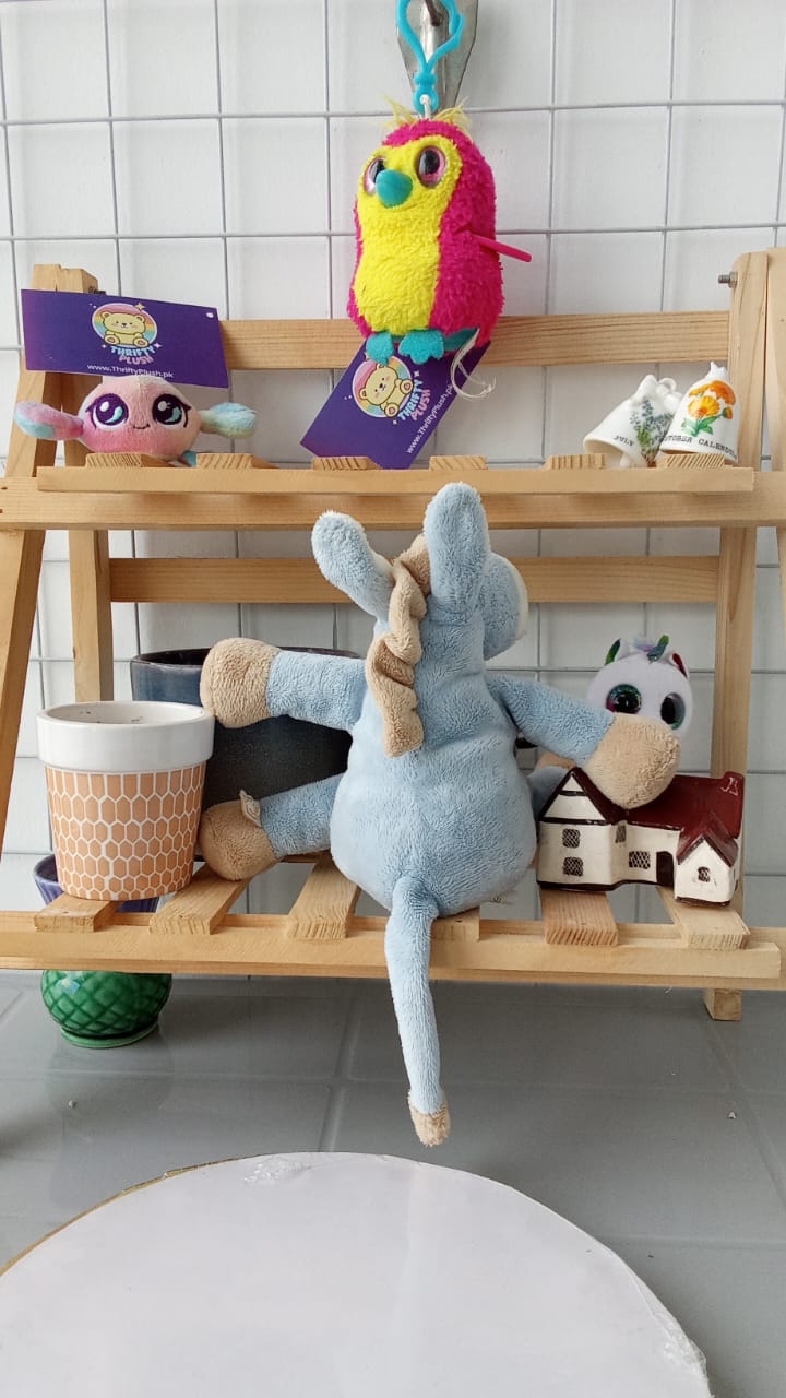 Noukies Blue Donkey Horse Pony Plushie