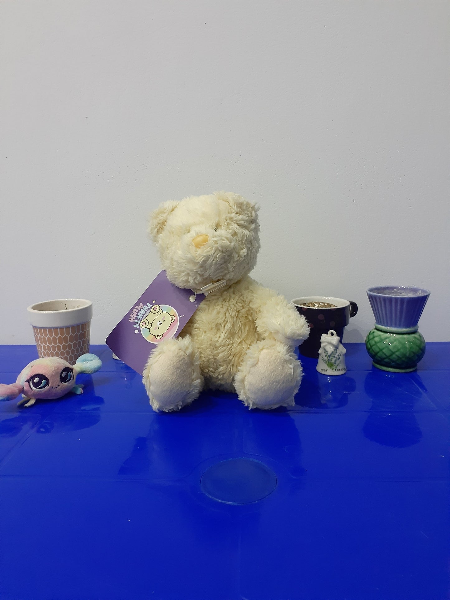 Cuddly Cousins Long Hair Ivory Teddy Bear Plushie