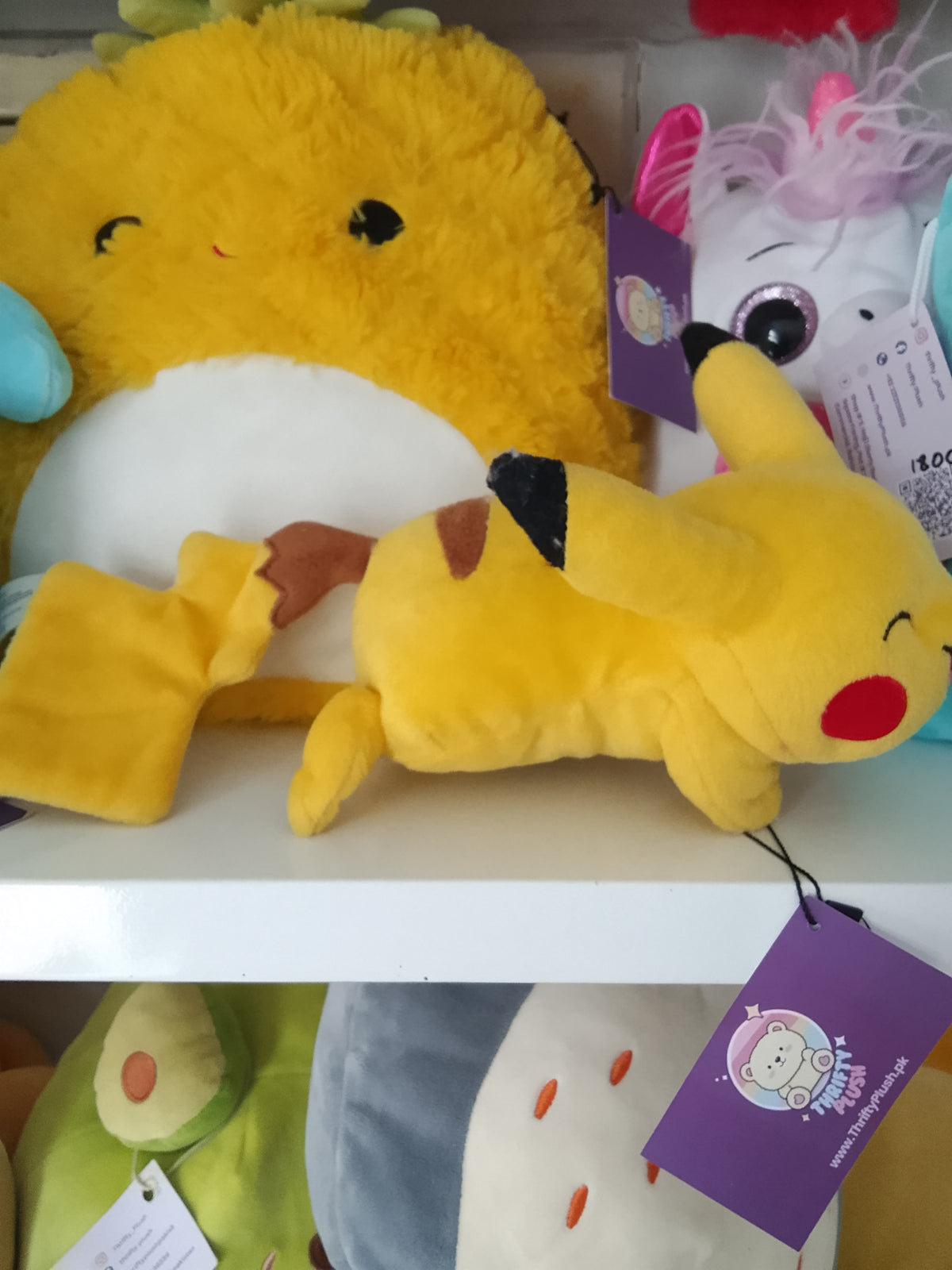 Pikachu plush toy from the Pokémon franchise.