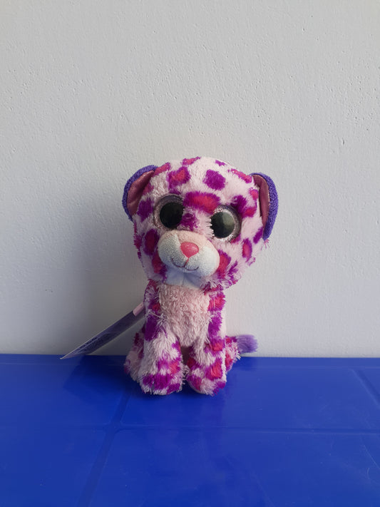  TY Beanie Boo Named Glamour, A Pink Leopard Plushie