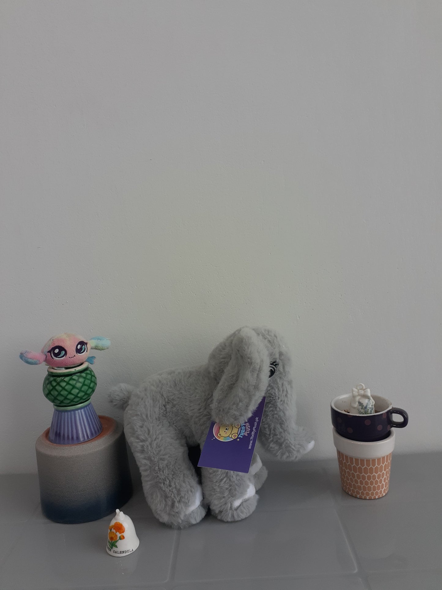 Gray Elephant Plush Toy. 