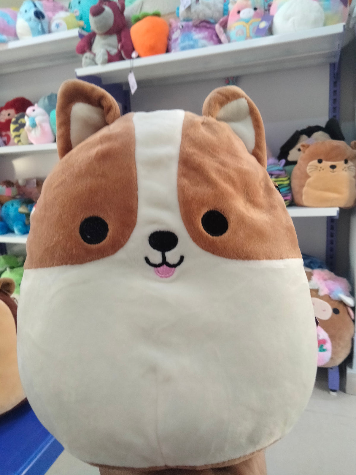 This is a Kellytoy Squishmallows Reginald the Corgi plush toy in a 12-inch size.
