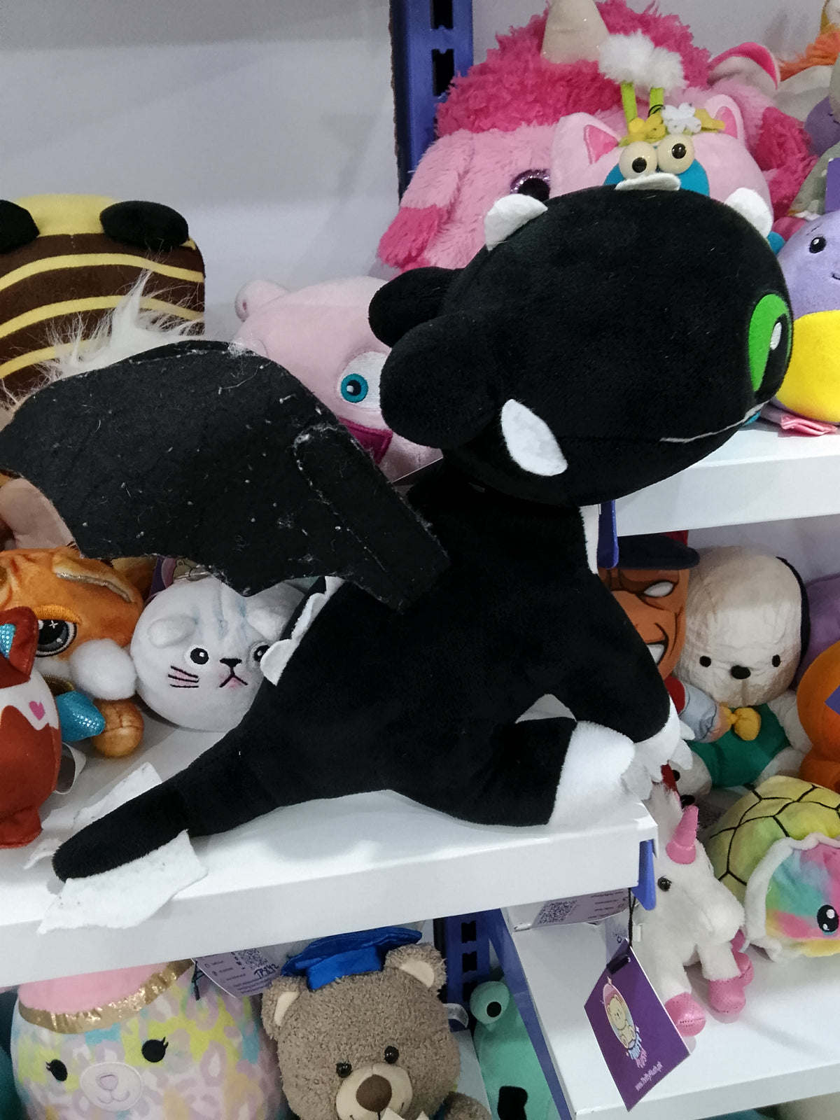 Toothless, the Night Fury dragon from the How to Train Your Dragon franchise plush toy.