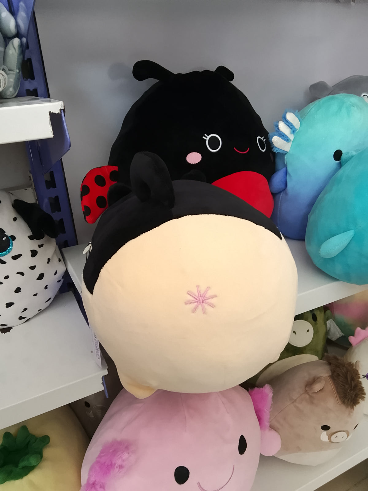 Black Shiba Inu plush toy soft, squishy hugging pillow.