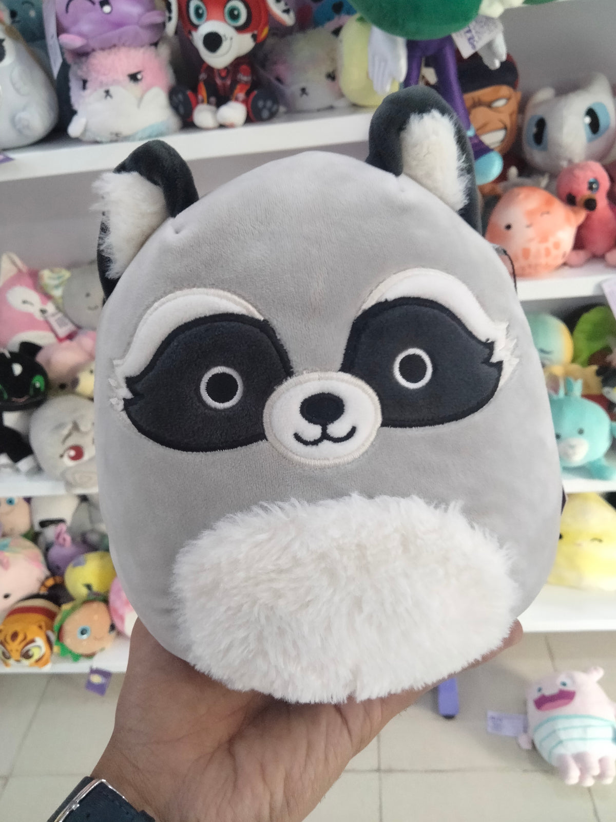 Raccoon plush toy.