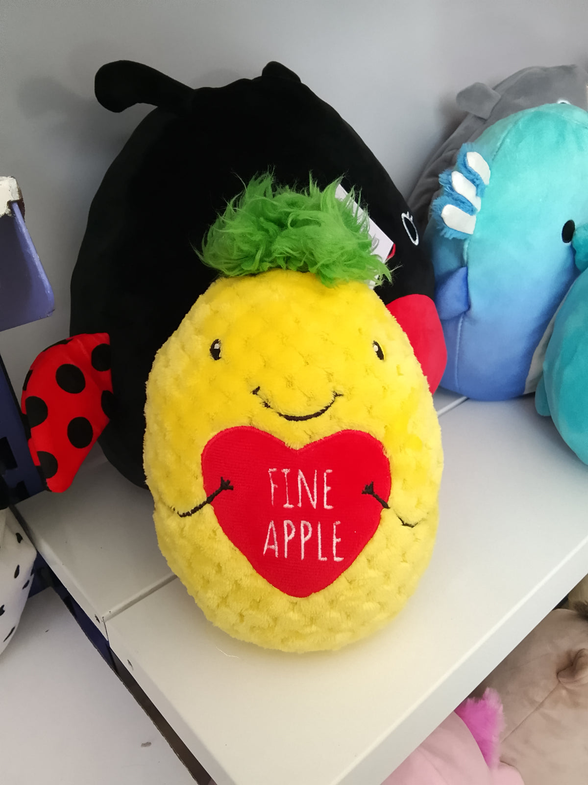 Fine-Apple plush toy, positive handmade crochet or knitted Plush toy.